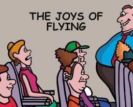 A woman experiences the joys of flying when she realizes who is going to sit next to her on the plane. It's going to be a long, uncomfortable flight.